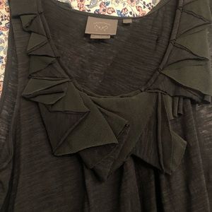 Knit Anthropologie origami detailed tank